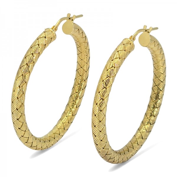 ΚΡΙΚΟΙ ΠΛΕΧΤΟΙ ΑΣΗΜΙ925 ΜΕ ΕΠΙΧΡΥΣΩΣΗ Κ18  4 CM