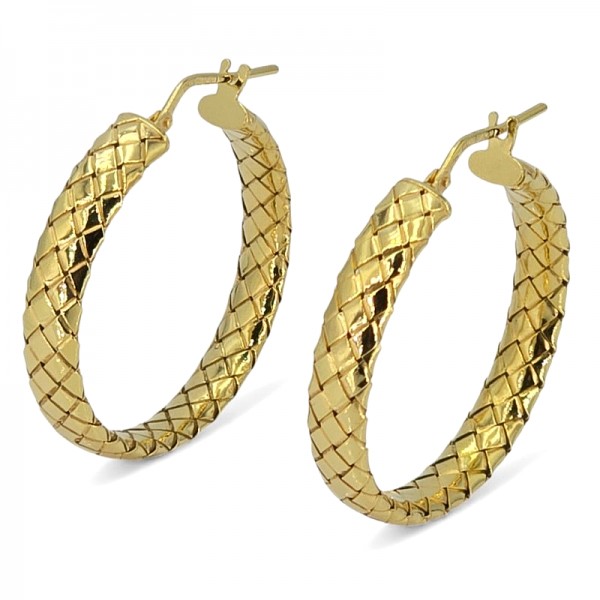 ΚΡΙΚΟΙ ΠΛΕΧΤΟΙ ΑΣΗΜΙ925 ΜΕ ΕΠΙΧΡΥΣΩΣΗ Κ18  3,5 CM