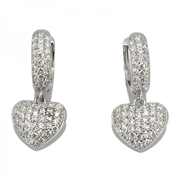 ΣΚΟΥΛΑΡΙΚΙΑ ΚΑΡΔΙΑ ΑΣΗΜΙ925 ΜΕ ΖΙΡΚΟΝ ΠΕΤΡΕΣ