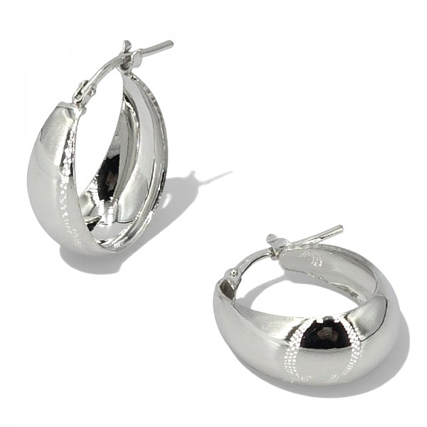 ΚΡΙΚΟΙ ΟΒΑΛ ΣΤΡΙΦΤΟΙ ΣΚΟΥΛΑΡΙΚΙΑ ΑΣΗΜΙ925 ΜΕ ΕΠΙΧΡΥΣΩΣΗ Κ18   3,5 CM