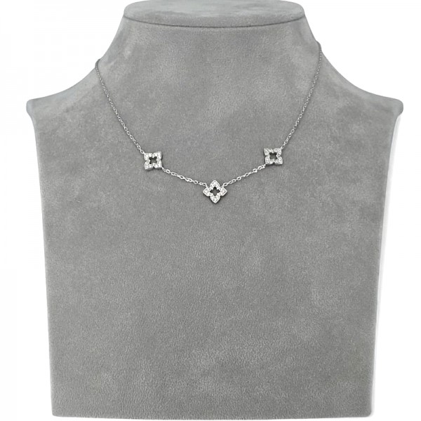 ΚΟΛΙΕ ΑΛΥΣΙΔΑ ΑΣΗΜΙ925 ΜΕ ΕΠΙΠΛΑΤΙΝΩΣΗ ΚΑΙ ΖΙΡΚΟΝ ΠΕΤΡΕΣ