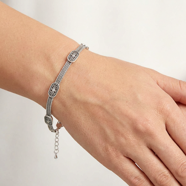 ΧΕΙΡΟΠΟΙΗΤΟ ΑΛΥΣΙΔΩΤΟ ΒΡΑΧΙΟΛΙ ΑΠΟ ΑΣΗΜΙ925