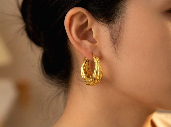 ΚΡΙΚΟΙ ΣΚΟΥΛΑΡΙΚΙΑ ΑΠΟ ΑΣΗΜΙ925 Κ ΕΠΙΧΡΥΣΩΣΗ Κ18  2,5 CM