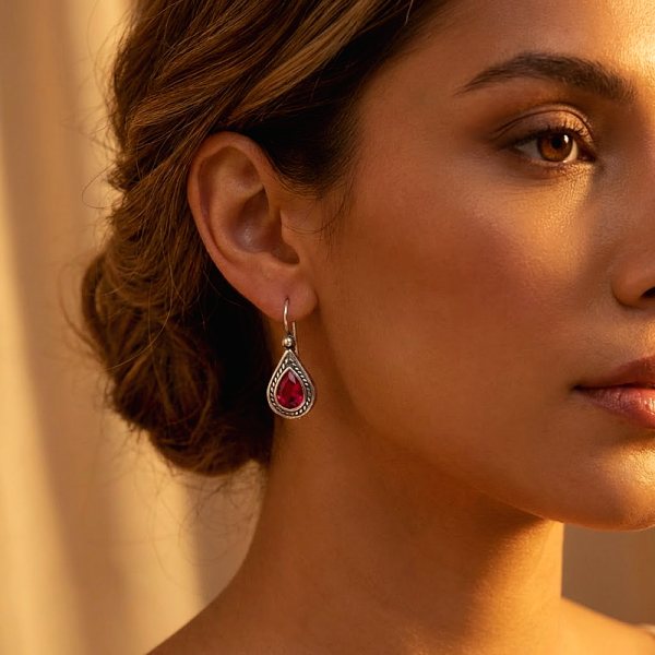 ΑΝΤΙΚΕ ΣΚΟΥΛΑΡΙΚΙΑ ΑΣΗΜΙ925 ΜΕ ΣΜΑΡΑΓΔΙΤΗ ΠΕΤΡΑ