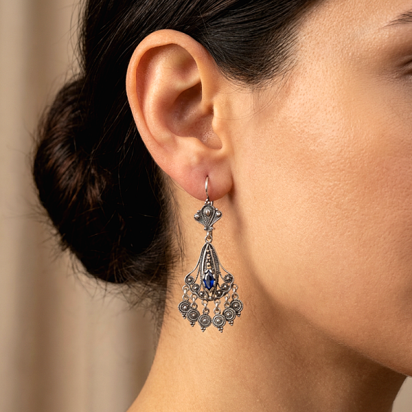 ΧΕΙΡΟΠΟΙΗΤΑ ΦΙΛΙΓΚΡΑΝ ΣΚΟΥΛΑΡΙΚΙΑ ΑΠΟ ΑΣΗΜΙ925 ΚΑΙ ZIΡKON ΠΕΤΡΑ