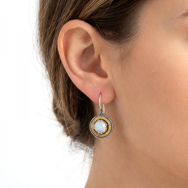 ΒΥΖΑΝΤΙΝΑ ΔΙΧΡΩΜΑ ΣΚΟΥΛΑΡΙΚΙΑ ΑΠΟ ΑΣΗΜΙ925 ΜΕ COPPER ΤΥΡΚΟΥΑΖ