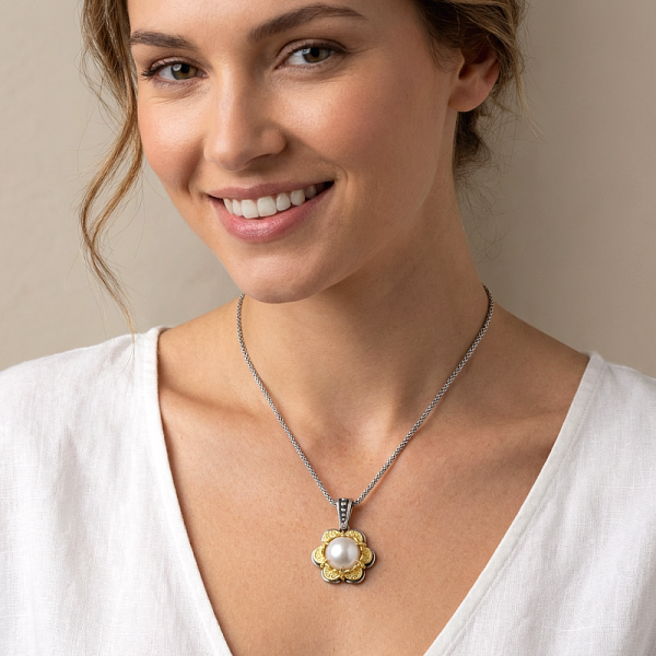 ΜΕΝΤΑΓΙΟΝ ΒΥΖΑΝΤΙΝΟ ΑΣΗΜΙ925 ΜΕ ΕΠΙΧΡΥΣΩΣΗ Κ18 ΚΑΙ ΦΙΛΝΤΙΣΙ ΠΕΤΡΑ