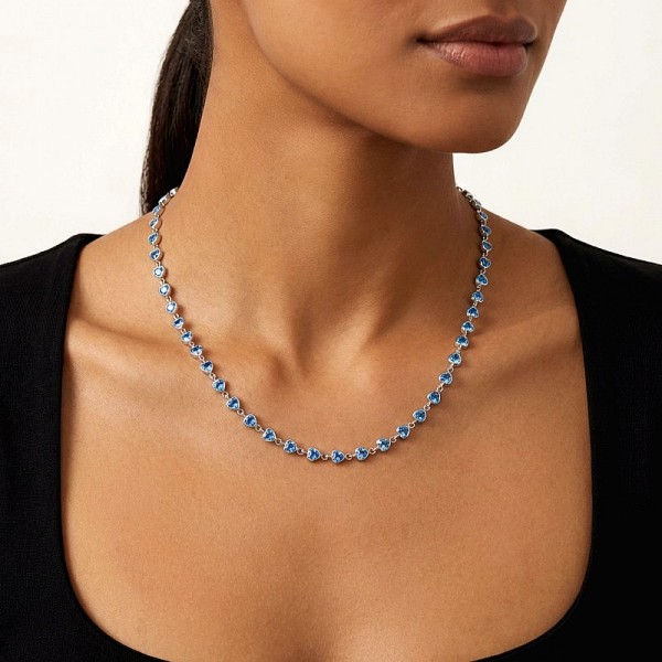 ΚΟΛΙΕ ΡΙΒΙΕΡΑ ΑΣΗΜΙ925 ΜΕ ΠΟΛΥΧΡΩΜΑ ΖΙΡΚΟΝ