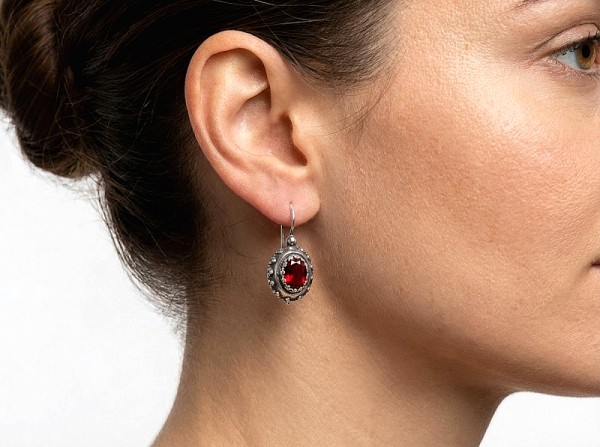 ΑΝΤΙΚΕ ΚΡΕΜΑΣΤΑ ΣΚΟΥΛΑΡΙΚΙΑ ΑΣΗΜΙ925 ΜΕ ΚΟΡΝΕΟΛΗ ΠΕΤΡΑ