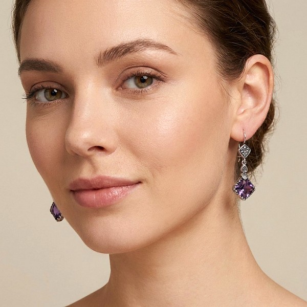 ΑΝΤΙΚΕ ΚΡΕΜΑΣΤΑ ΣΚΟΥΛΑΡΙΚΙΑ ΑΣΗΜΙ925 ΜΕ ΑΜΑΖΟΝΙΤΗ ΠΕΤΡΑ