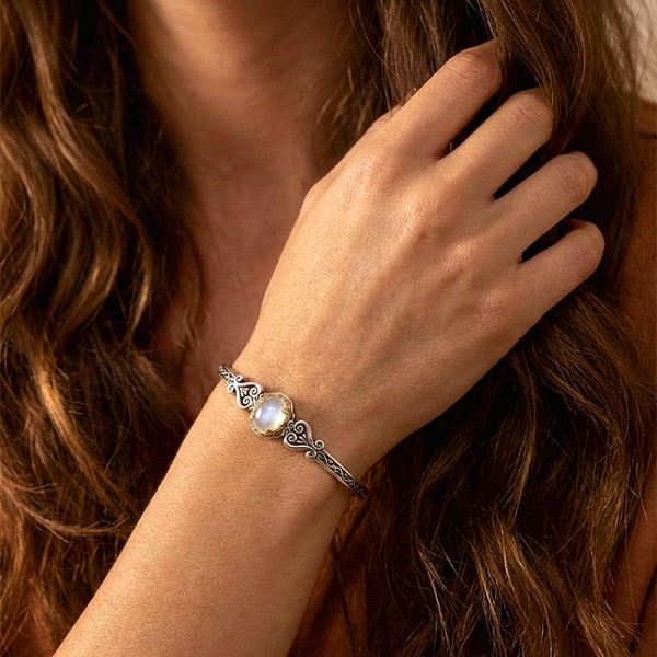 ΧΕΙΡΟΠΟΙΗΤΟ ΒΥΖΑΝΤΙΝΟ ΒΡΑΧΙΟΛΙ ΑΠΟ ΑΣΗΜΙ925 ΜΕ ΖΙΡΚΟΝ ΠΕΤΡΕΣ