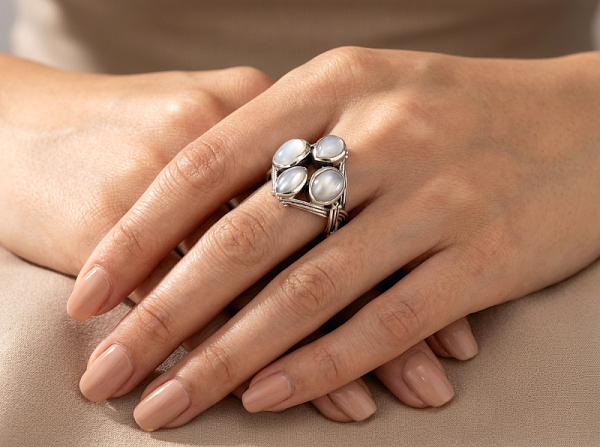 ΧΕΙΡΟΠΟΙΗΤΟ ΔΑΧΤΥΛΙΔΙ ΑΠΟ ΑΣΗΜΙ925 ΜΕ ΜΑΤΙ ΤΙΓΡΗΣ ΠΕΤΡΑ