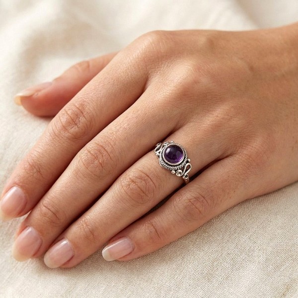 ΑΝΤΙΚΕ ΔΑΧΤΥΛΙΔΙ ΑΣΗΜΙ925 ΜΕ ΑΜΕΘΥΣΤΟ ΠΕΤΡΑ