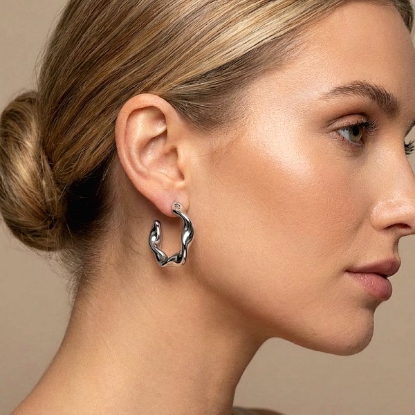 ΚΡΙΚΟΙ ΣΤΡΙΦΤΟΙ ΣΚΟΥΛΑΡΙΚΙΑ ΑΠΟ ΑΣΗΜΙ925 ΚΑΙ ΕΠΙΧΡΥΣΩΣΗ Κ18  4 CM