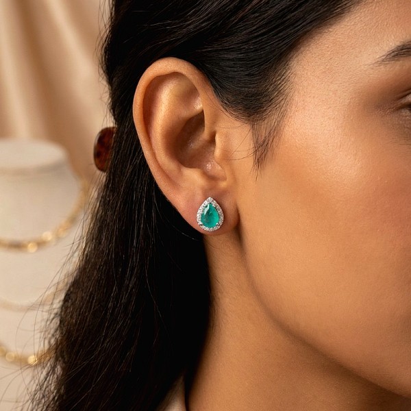 ΚΑΡΦΩΤΑ ΣΚΟΥΛΑΡΙΚΙΑ ΑΣΗΜΙ925 ΜΕ SWAROVSKI