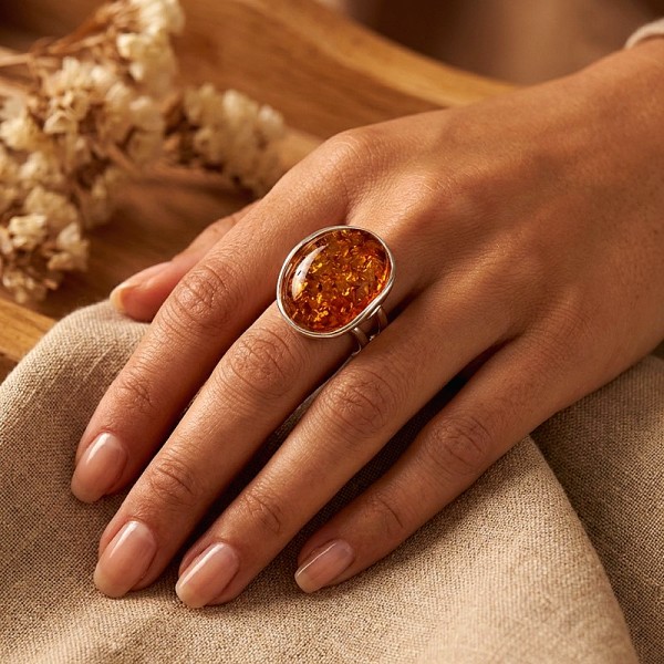 ΧΕΙΡΟΠΟΙΗΤΟ ΔΑΧΤΥΛΙΔΙ ΑΠΟ ΑΣΗΜΙ925 ΚΑΙ ΚΕΧΡΙΜΠΑΡΙ