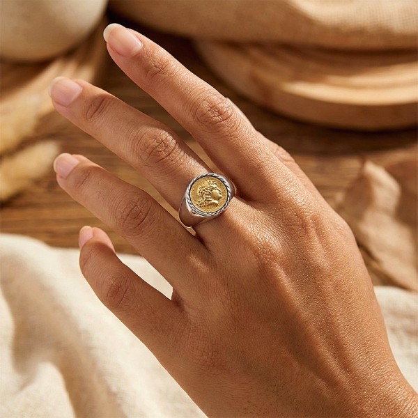 ΔΑΧΤΥΛΙΔΙ ΜΕ ΑΡΧΑΙΟΕΛΛΗΝΙΚΗ ΚΕΦΑΛΗ ΑΠΟ ΑΣΗΜΙ925 ΚΑΙ ΕΠΙΧΡΥΣΩΣΗ Κ 18