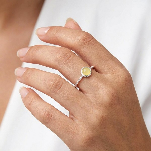 ΔΑΧΤΥΛΙΔΙ ΑΠΟ ΑΣΗΜΙ925 ΜΕ ΚΕΧΡΙΜΠΑΡΙ