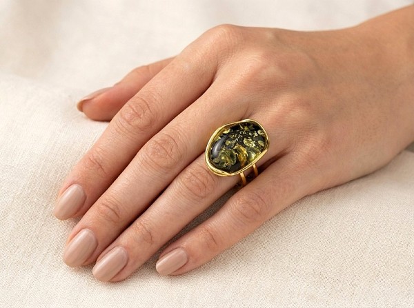 ΧΕΙΡΟΠΟΙΗΤΟ ΔΑΧΤΥΛΙΔΙ ΑΠΟ ΑΣΗΜΙ925 ΚΑΙ ΑQUA MARINA ΠΕΤΡΑ