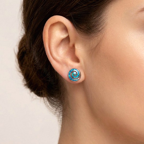 ΚΑΡΦΩΤΑ ΣΚΟΥΛΑΡΙΚΙΑ ΑΣΗΜΙ925 ΜΕ ΟΠΑΛ ΠΕΤΡΕΣ