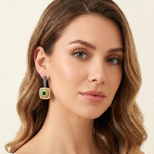 ΒΥΖΑΝΤΙΝΑ ΣΚΑΛΙΣΤΑ ΣΚΟΥΛΑΡΙΚΙΑ ΑΣΗΜΙ925 ΕΠΙΧΡΥΣΩΣΗ Κ18 Κ ΛΑΠΙΣ ΠΕΤΡΑ