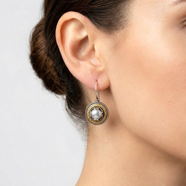 ΒΥΖΑΝΤΙΝΑ ΣΚΟΥΛΑΡΙΚΙΑ ΑΣΗΜΙ925 ΜΕ ΜΑΡΓΑΡΙΤΑΡΙ