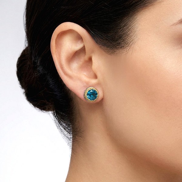 ΚΑΡΦΩΤΑ ΒΥΖΑΝΤΙΝΑ ΣΚΟΥΛΑΡΙΚΙΑ ΑΣΗΜΙ925 ΕΠΙΧΡΥΣΩΣΗ Κ18 K ZIΡΚΟΝ ΠΕΤΡΑ