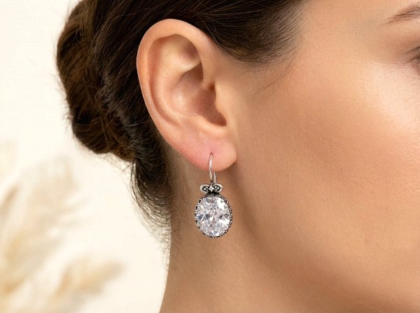 ΑΝΤΙΚΕ ΣΚΟΥΛΑΡΙΚΙΑ ΑΣΗΜΙ925 ΜΕ SWAROVSKI