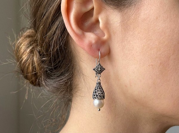 ΚΡΕΜΑΣΤΑ ΣΚΟΥΛΑΡΙΚΙΑ ΦΙΛΙΓΚΡΑΝ ΑΠΟ ΑΣΗΜΙ925 Κ ΑQUA MARINA ΠΕΤΡΑ