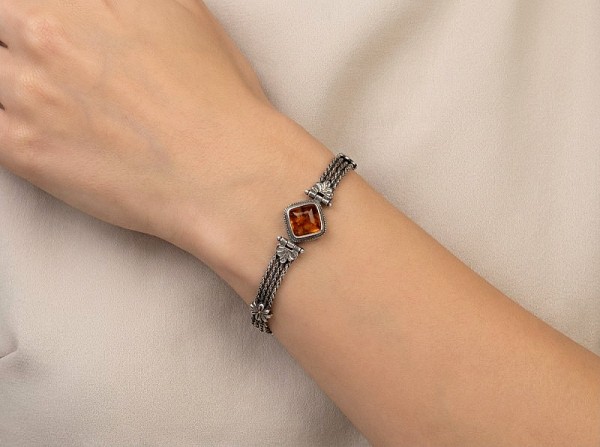 ΑΛΥΣΙΔΩΤΟ ΑΝΤΙΚΕ ΒΡΑΧΙΟΛΙ ΑΣΗΜΙ925 ΜΕ ΖΙΡΚΟΝ ΠΕΤΡΑ