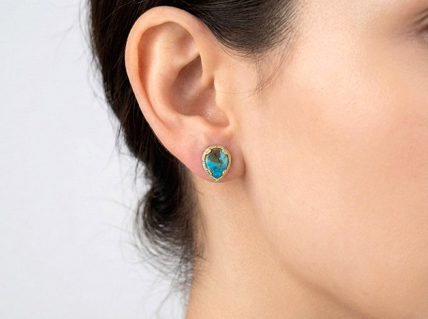 ΒΥΖΑΝΤΙΝΑ ΚΑΡΦΩΤΑ ΣΚΟΥΛΑΡΙΚΙΑ ΑΣΗΜΙ 925 ΜΕ ΕΠΙΧΡΥΣΩΣΗ Κ18 ΚΑΙ ΡΟΥΜΠΙΝΙ ΠΕΤΡΑ