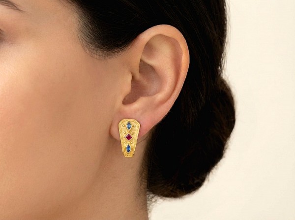 ΚΑΡΦΩΤΑ ΒΥΖΑΝΤΙΝΑ ΣΚΟΥΛΑΡΙΚΙΑ ΑΣΗΜΙ925 ΜΕ ΓΡΑΝΑΔΑ Κ ΖΙΡΚΟΝ ΠΕΤΡΕΣ