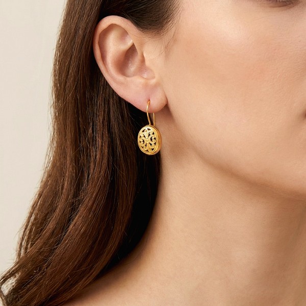 ΒΥΖΑΝΤΙΝΑ ΣΚΑΛΙΣΤΑ ΣΚΟΥΛΑΡΙΚΙΑ ΑΠΟ ΑΣΗΜΙ 925 Κ ΕΠΙΧΡΥΣΩΣΗ Κ18 ΜΕ ΓΡΑΝΑΔΑ ΠΕΤΡΑ