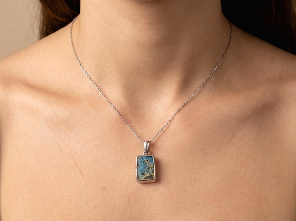 ΠΕΡΙΔΕΡΑΙΟ ΑΝΤΙΚΕ ΧΕΙΡΟΠΟΙΗΤΟ ΑΣΗΜΙ925 ΜΕ AQUA MARINA