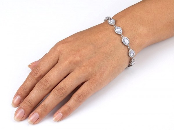 ΒΡΑΧΙΟΛΙ ΡΙΒΙΕΡΑ ΑΣΗΜΙ925 ΕΠΙΠΛΑΤΙΝΩΜΕΝΟ ΜΕ ΖΙΡΚΟΝ