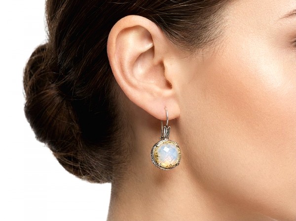 ΒΥΖΑΝΤΙΝΑ ΣΚΟΥΛΑΡΙΚΙΑ ΑΣΗΜΙ925 ΜΕ ΖΙΡΚΟΝ ΠΕΤΡΑ