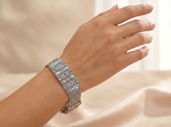 ΧΕΙΡΟΠΟΙΗΤΟ ΑΛΥΣΙΔΩΤΟ ΒΡΑΧΙΟΛΙ ΑΠΟ ΑΣΗΜΙ925