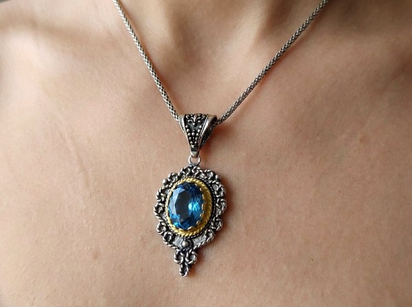 ΑΝΤΙΚΕ ΜΕΝΤΑΓΙΟΝ ΑΣΗΜΙ925 ΜΕ ΜΑΡΓΑΡΙΤΑΡΙ ΚΑΛΛΙΕΡΓΕΙΑΣ