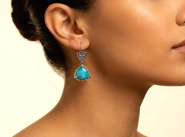 ΒΥΖΑΝΤΙΝΑ ΣΚΟΥΛΑΡΙΚΙΑ ΑΣΗΜΙ925 ΜΕ ΕΠΙΧΡΥΣΩΣΗ Κ18 KΑΙ ΑΜΕΘΥΣΤΟ ΠΕΤΡΑ