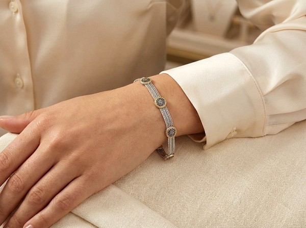 ΑΛΥΣΙΔΩΤΟ ΒΡΑΧΙΟΛΙ ΑΠΟ ΑΣΗΜΙ925 ΚΑΙ ΕΠΙΧΡΥΣΩΣΗ Κ18