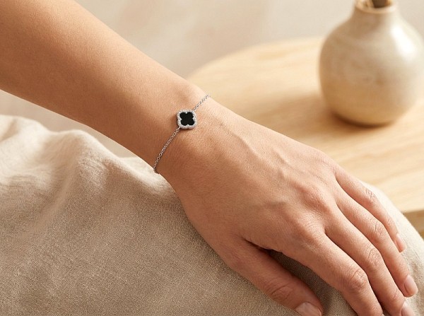 ΒΡΑΧΙΟΛΙ ΑΛΥΣΙΔΑ ΑΣΗΜΙ925 ΜΕ ΟΝΥΧΑ ΠΕΤΡΑ