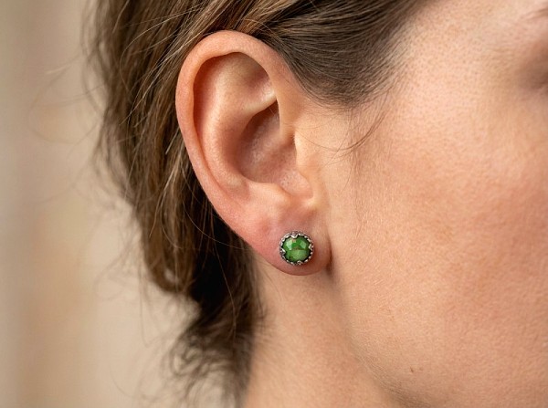 ΑΝΤΙΚΕ ΣΚΟΥΛΑΡΙΚΙΑ ΑΣΗΜΙ925 ΜΕ ΕΠΙΧΡΥΣΩΣΗ Κ18 ΚΑΙ ΖΙΡΚΟΝ ΠΕΤΡΑ