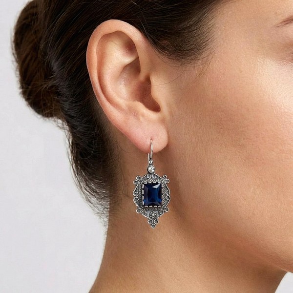 ΑΝΤΙΚΕ ΣΚΟΥΛΑΡΙΚΙΑ ΑΣΗΜΙ925 ΜΕ ΠΡΑΣΙΝΟ ΖΙΡΚΟΝ ΠΕΤΡΑ