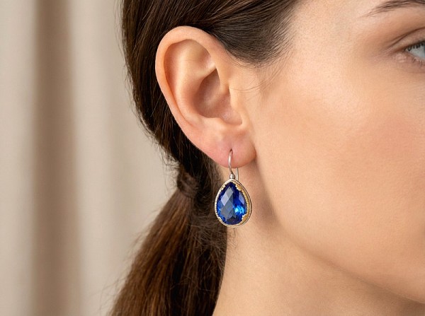 ΒΥΖΑΝΤΙΝΑ ΣΚΟΥΛΑΡΙΚΙΑ ΑΣΗΜΙ925 ΜΕ ΕΠΙΧΡΥΣΩΣΗ Κ18 ΚΑΙ ΟΠΑΛ ΠΕΤΡΕΣ