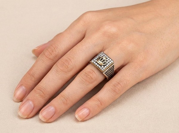 ΑΝΤΙΚΕ ΔΑΧΤΥΛΙΔΙ ΑΣΗΜΙ925 ΜΕ ΚΕΧΡΙΜΠΑΡΙ