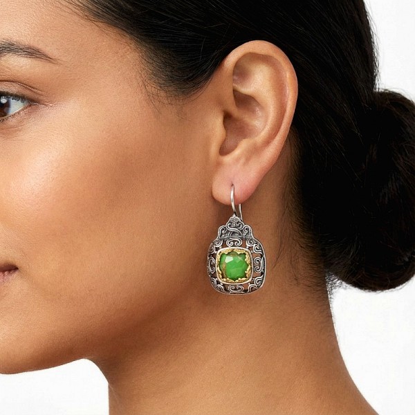 ΧΕΙΡΟΠΟΙΗΤΑ ΒΥΖΑΝΤΙΝΑ ΣΚΟΥΛΑΡΙΚΙΑ ΑΣΗΜΙ925 ΜΕ ΦΙΛΝΤΙΣΙ ΠΕΤΡΑ