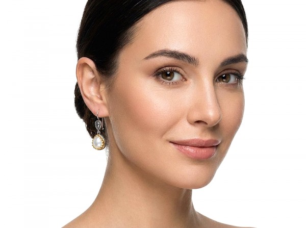 ΧΕΙΡΟΠΟΙΗΤΑ ΒΥΖΑΝΤΙΝΑ ΣΚΟΥΛΑΡΙΚΙΑ ΑΣΗΜΙ925 ΜΕ TΥΡΚΟΥΑΖ ΠΕΤΡΑ