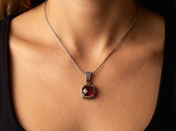 ΜΕΝΤΑΓΙΟΝ ΒΥΖΑΝΤΙΝΟ ΑΣΗΜΙ925 ΜΕ ΕΠΙΧΡΥΣΩΣΗ Κ18 ΚΑΙ ΑΜΑΖΟΝΙΤΗ ΠΕΤΡΑ