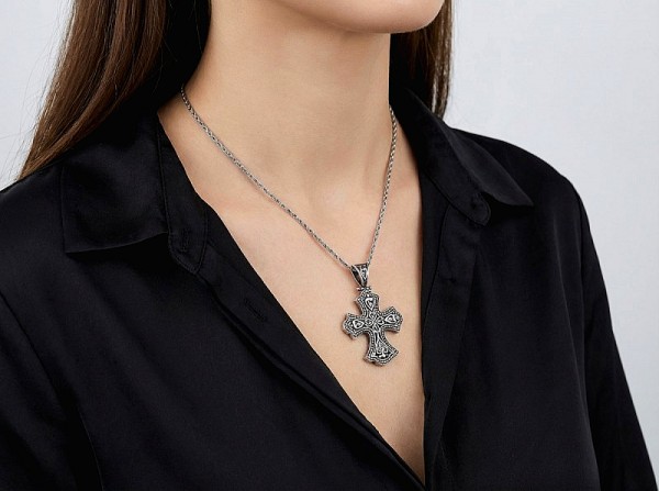 ΧΕΙΡΟΠΟΙΗΤΟΣ ΣΚΑΛΙΣΤΟΣ ΣΤΑΥΡΟΣ ΑΠΟ ΑΣΗΜΙ925 KAI ΑQUA MARINA ΠΕΤΡΑ