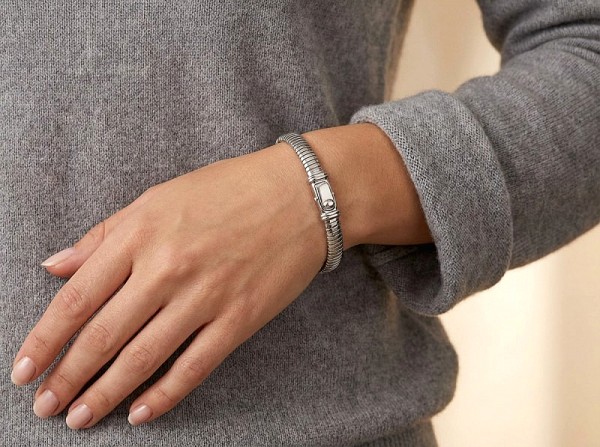 ΒΡΑΧΙΟΛΙ ΚΑΔΕΝΑ ΑΣΗΜΙ925 ΜΕ ΕΠΙΠΛΑΤΙΝΩΣΗ